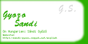 gyozo sandi business card